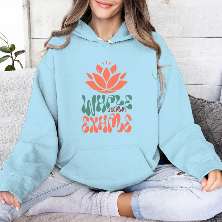 Olivenorma INHALE & EXHALE Lotus Yoga Meditation Fleece Sweater Unisex Long Sleeve Hoodies - image 17