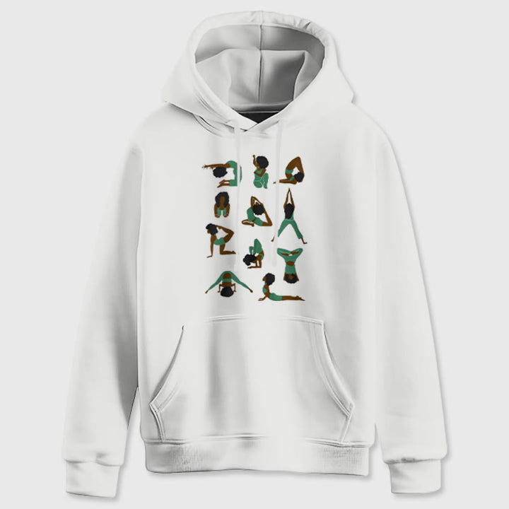 Olivenorma Yoga Poses Oversized Sweatshirts Outfits Fleece Sweaters Tops Hoodies - White - 2XL - image 8