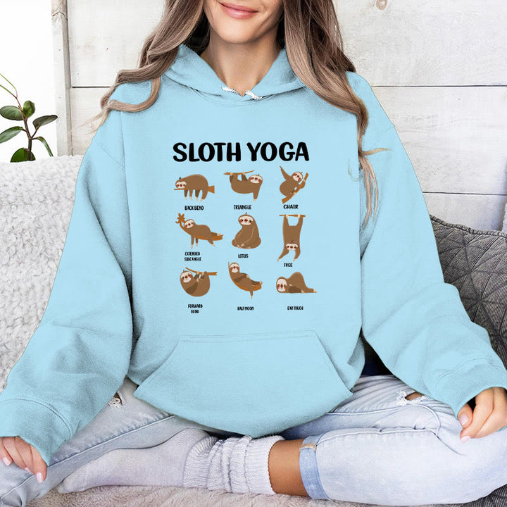 Olivenorma Funny Sloth Yoga Poses Meditation Yoga Sweatshirts Fleece Hoodies - image 1