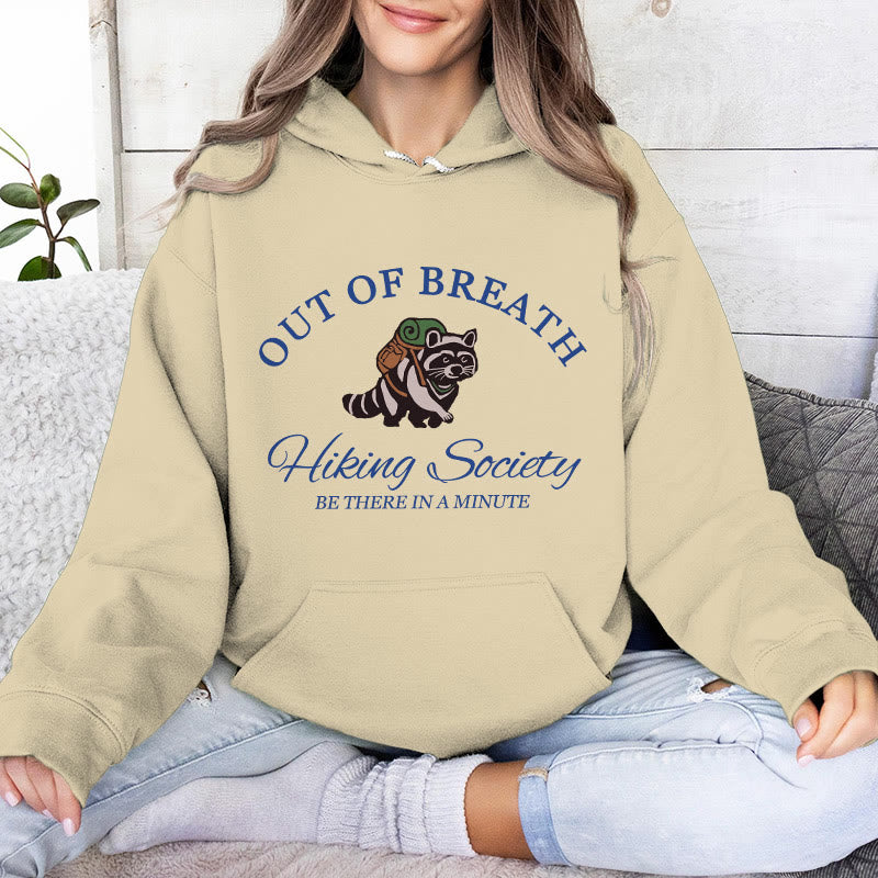 Olivenorma OUT OF BREATH Raccoon Healing Sweaters Unisex Fleece Tops Loose Fits Hoodies - image 13