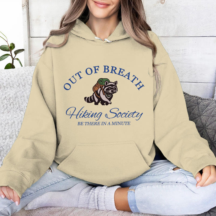 Olivenorma OUT OF BREATH Raccoon Healing Sweaters Unisex Fleece Tops Loose Fits Hoodies - image 13