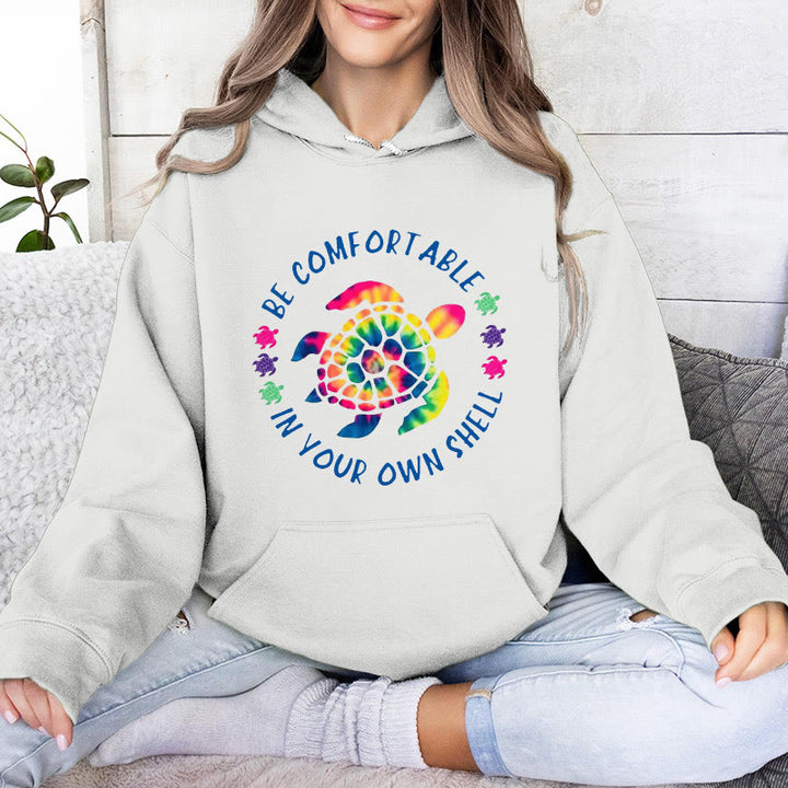 Olivenorma "BE COMFORTABLE IN YOUR OUR SHELL" Sea turtle Spiritual Hooded Sweaters Fleece Hoodies - image 4
