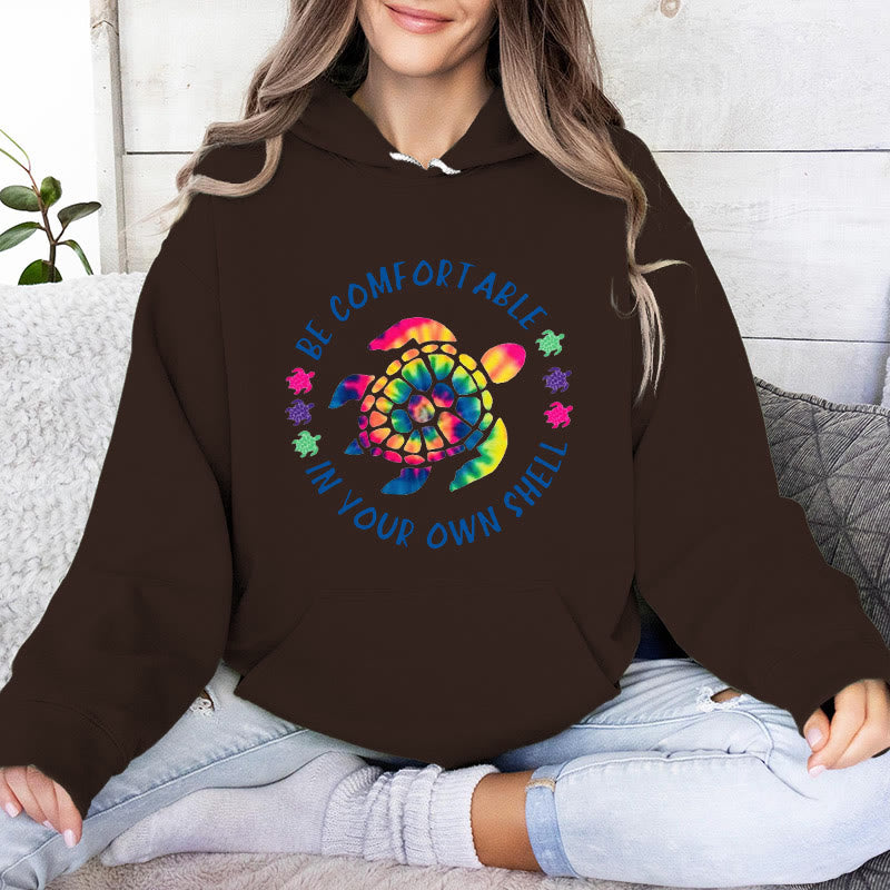 Olivenorma "BE COMFORTABLE IN YOUR OUR SHELL" Sea turtle Spiritual Hooded Sweaters Fleece Hoodies - image 11