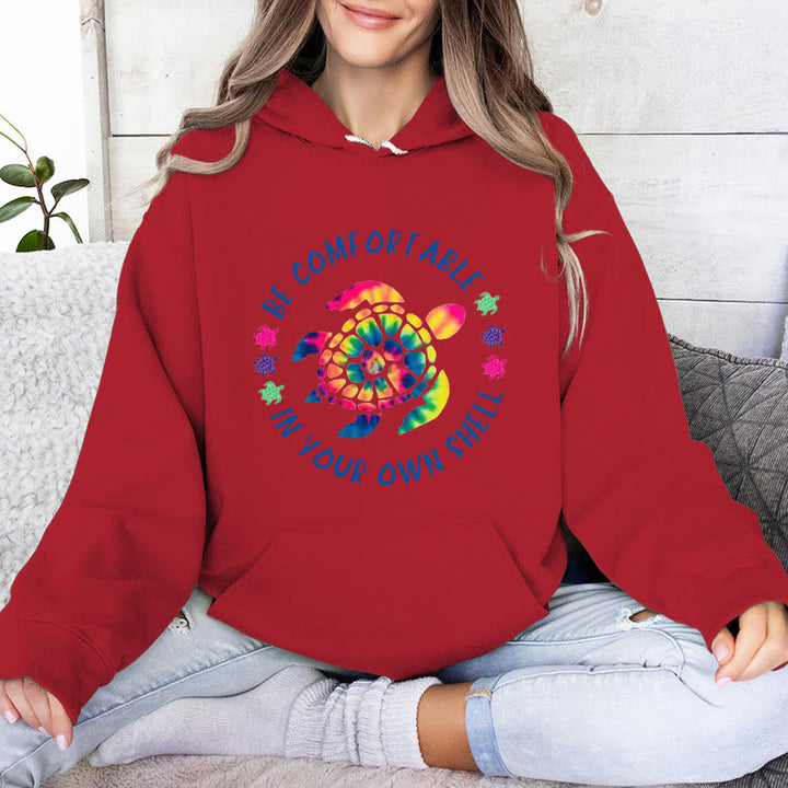 Olivenorma "BE COMFORTABLE IN YOUR OUR SHELL" Sea turtle Spiritual Hooded Sweaters Fleece Hoodies - image 15