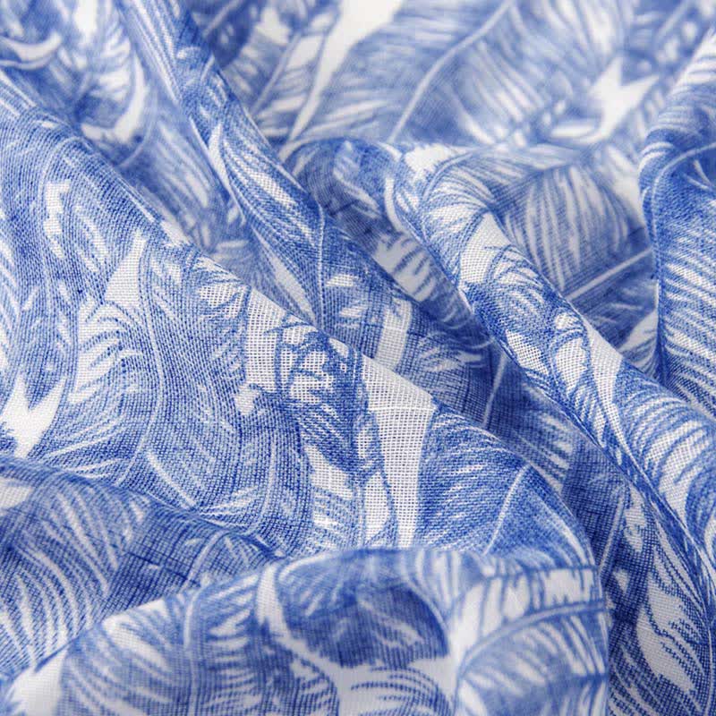 Olivenorma Blue Geometric Tassel Scarf - image 8