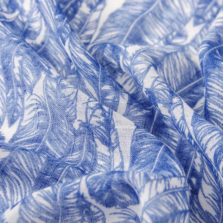 Olivenorma Blue Geometric Tassel Scarf - image 8