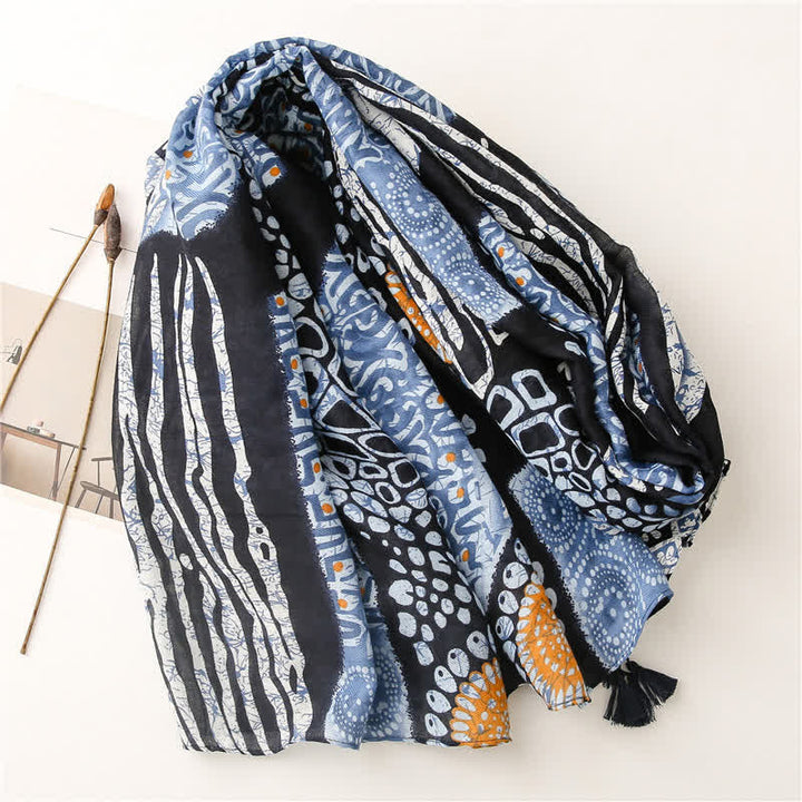 Olivenorma Indigo Boho Print Scarf - image 2
