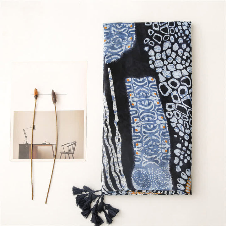Olivenorma Indigo Boho Print Scarf - image 3