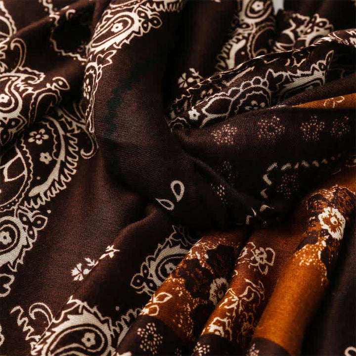 Olivenorma Ethnic Print Floral Tassel Scarf - image 18