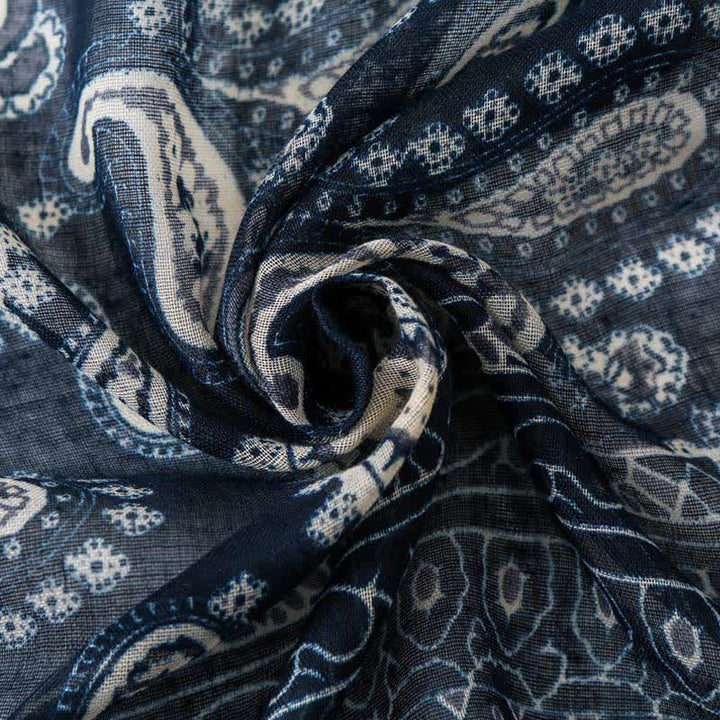 Olivenorma Midnight Paisley Voile Scarf - image 4