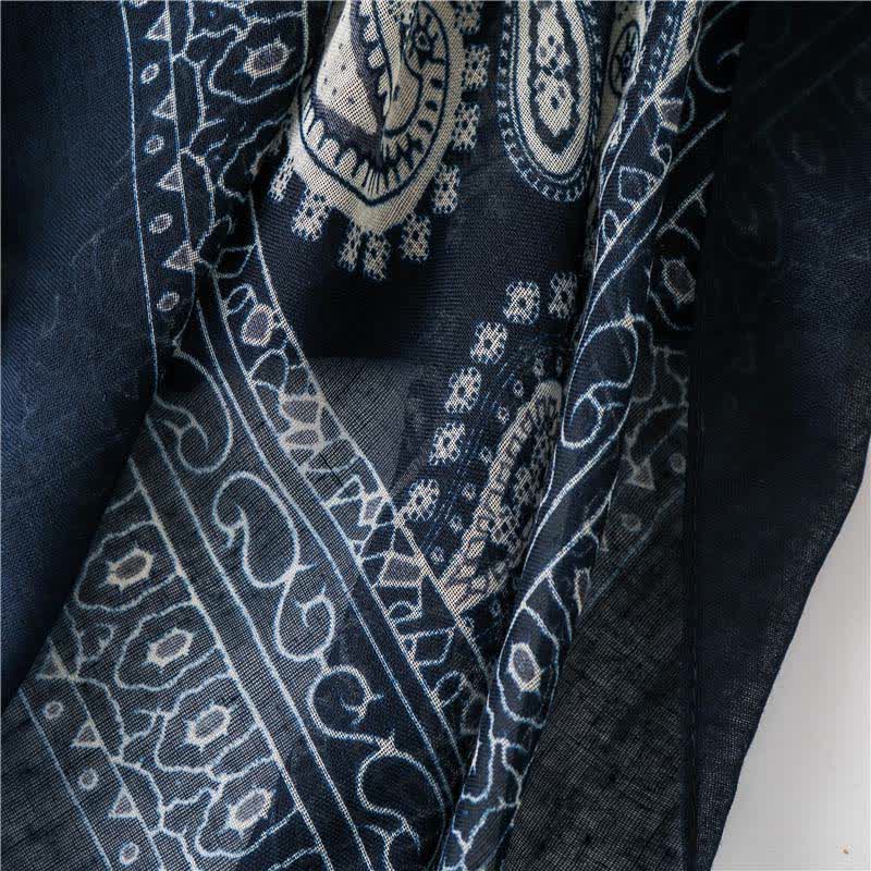 Olivenorma Midnight Paisley Voile Scarf - image 7