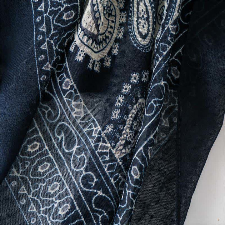 Olivenorma Midnight Paisley Voile Scarf - image 7