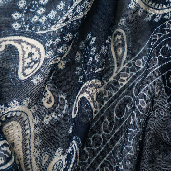 Olivenorma Midnight Paisley Voile Scarf - image 5