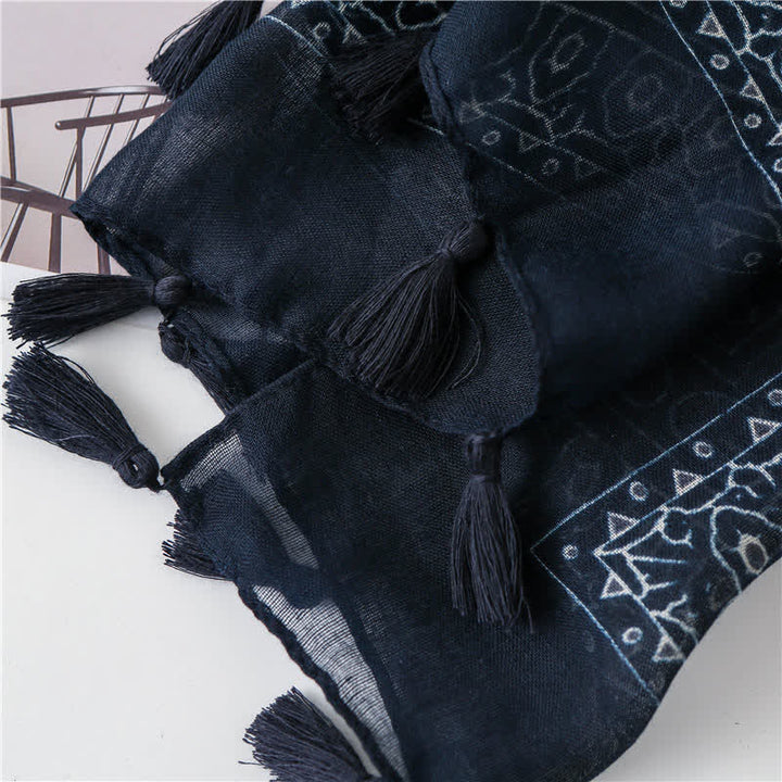 Olivenorma Midnight Paisley Voile Scarf - image 6