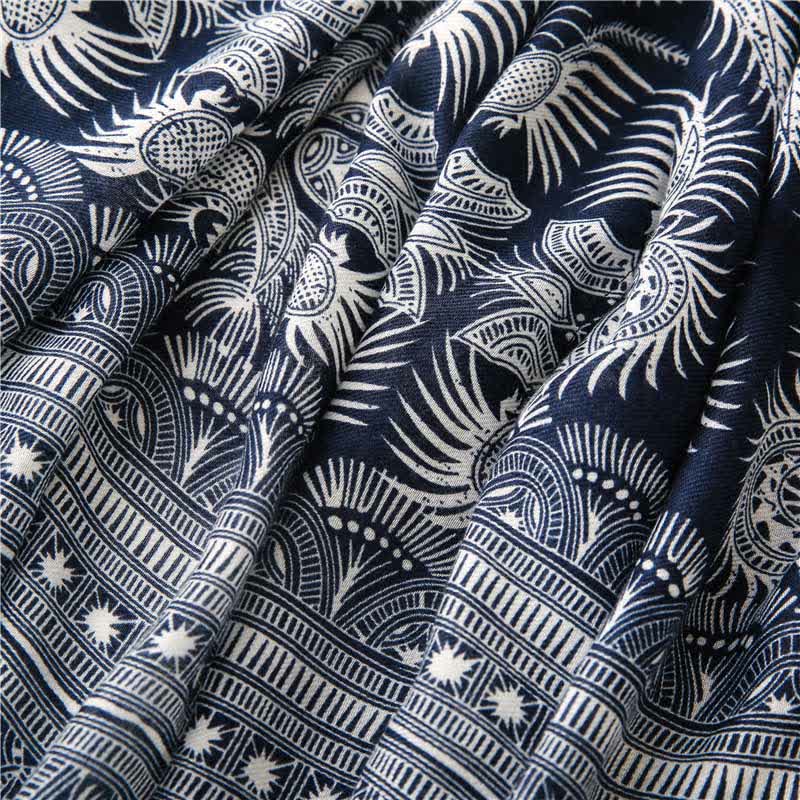 Olivenorma Sunburst Indigo Cotton-Linen Scarf - image 4