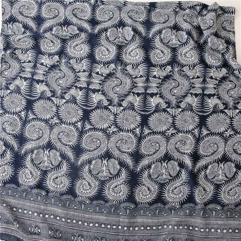 Olivenorma Sunburst Indigo Cotton-Linen Scarf - image 7