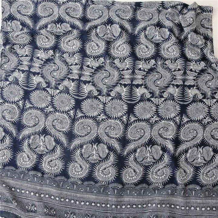 Olivenorma Sunburst Indigo Cotton-Linen Scarf - image 7