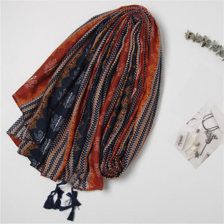 Olivenorma Rustic Tribal Stripe Scarf - image 1