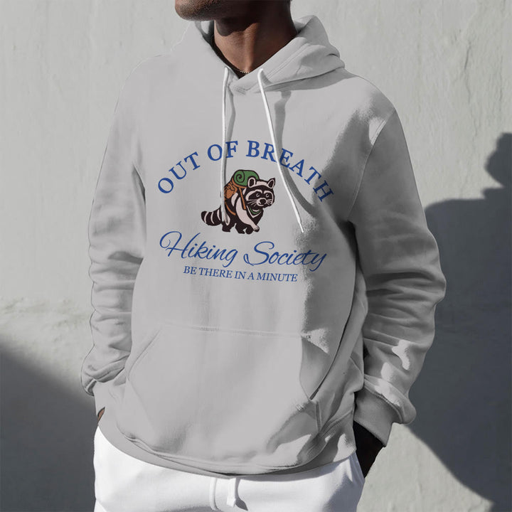 Olivenorma OUT OF BREATH Raccoon Healing Sweaters Unisex Fleece Tops Loose Fits Hoodies - image 5