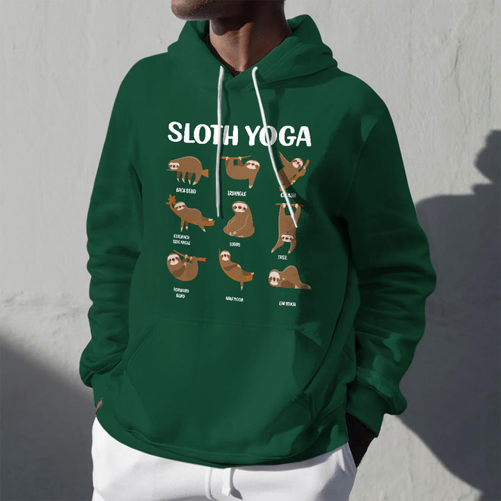 Olivenorma Funny Sloth Yoga Poses Meditation Yoga Sweatshirts Fleece Hoodies - image 5