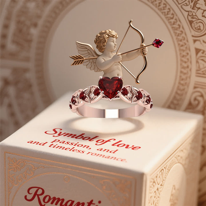 Olivenorma Garnet Heart Zircon Ring - image 3