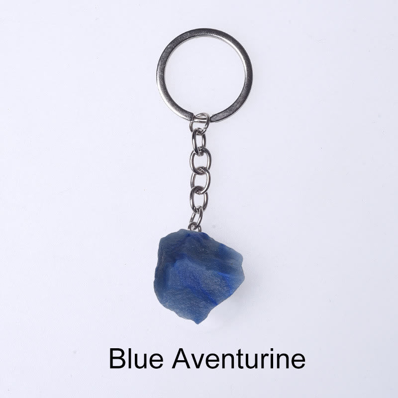 Olivenorma Unique Raw Crystal Raw Gemstone Keychain - Blue Aventurine - image 69