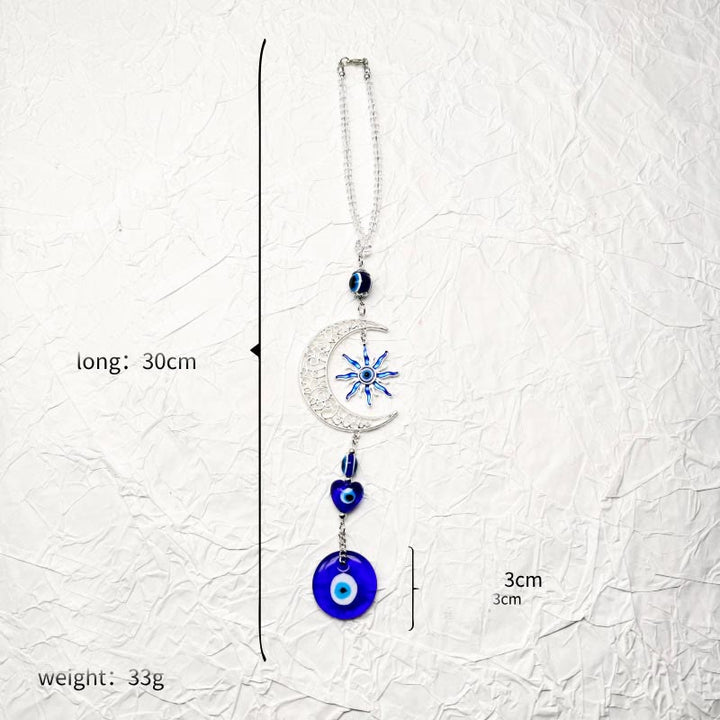 Olivenorma Celestial Themed Evil Eye Keychain with Moon, Sun & Heart - image 7