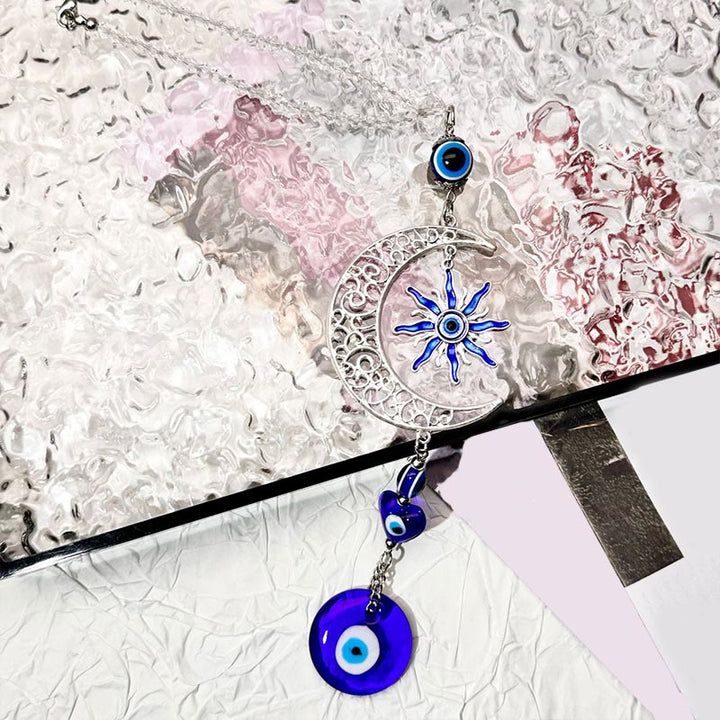 Olivenorma Celestial Themed Evil Eye Keychain with Moon, Sun & Heart - image 2