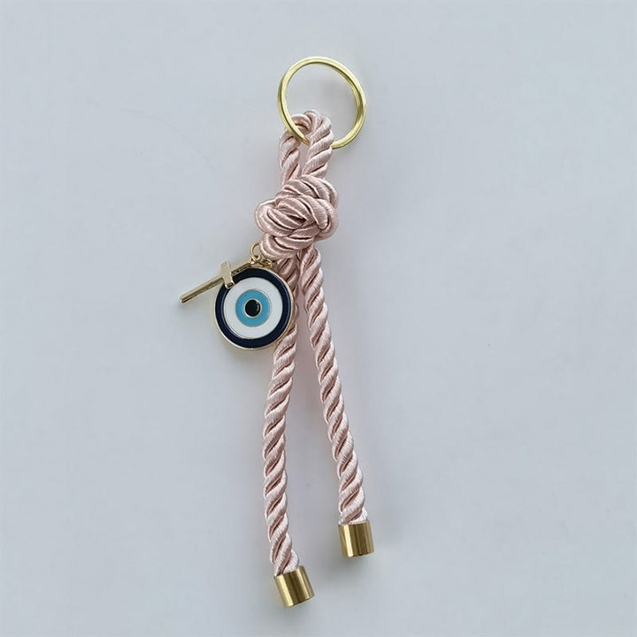 Olivenorma Multi - Color Twisted Rope Evil Eye Keychain with Evil Eyes - image 6