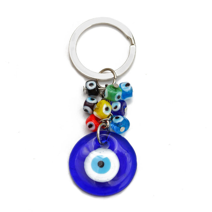 Olivenorma Vibrant Blue Heart Evil Eye Keychain with Multiple Charms - B - image 8