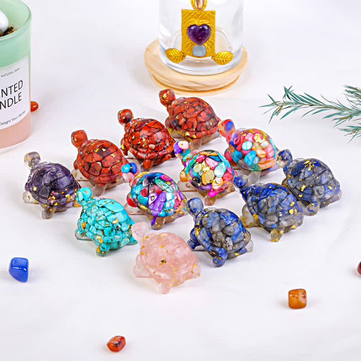 Olivenorma Crystal Gravel Glue Little Turtle Gemstone Decoration - image 0