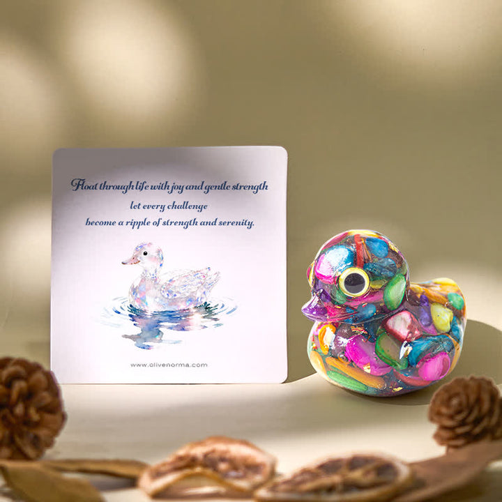 Olivenorma Natural Crystal Duck Gemstone Decoration - image 0