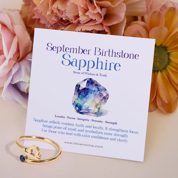 FREE Today: Zodiac Birthstone Gift Card Ring - September/Libra - Sapphire - With Birthstone Card - image 19