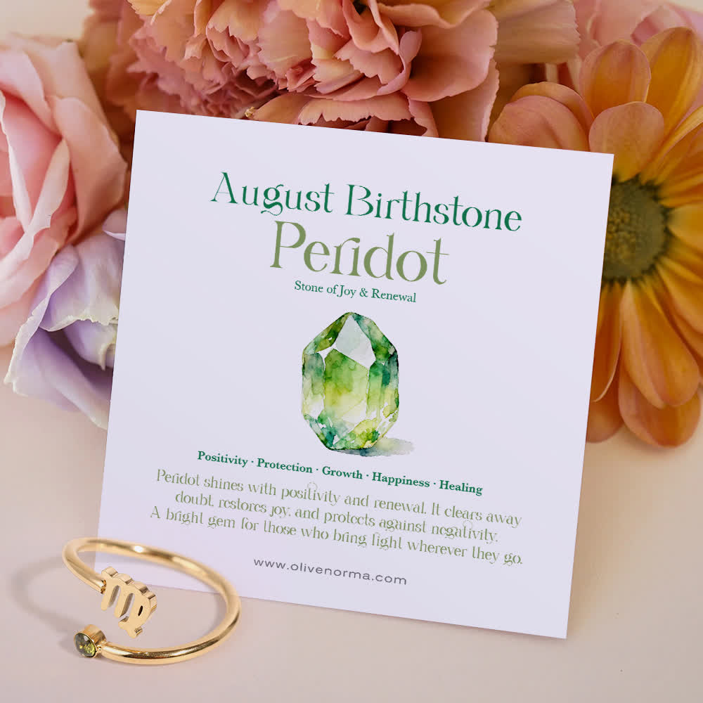 FREE Today: Zodiac Birthstone Gift Card Ring - August/Virgo - Peridot - With Birthstone Card - image 17