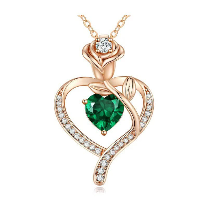 FREE Today: Rose Flower Love Heart Birthstone Gift Card Necklace - image 17