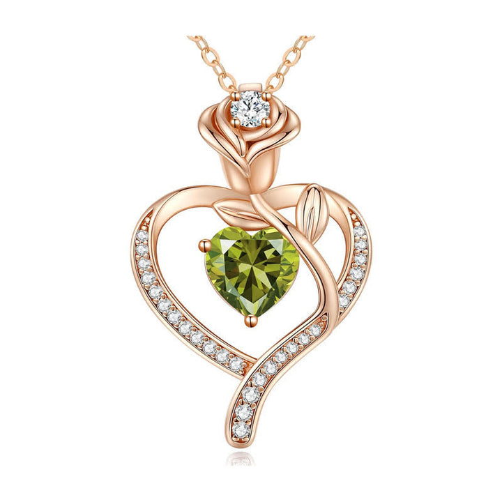 FREE Today: Rose Flower Love Heart Birthstone Gift Card Necklace - image 21