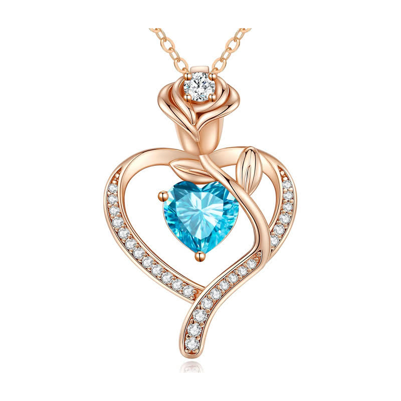 FREE Today: Rose Flower Love Heart Birthstone Gift Card Necklace - image 13