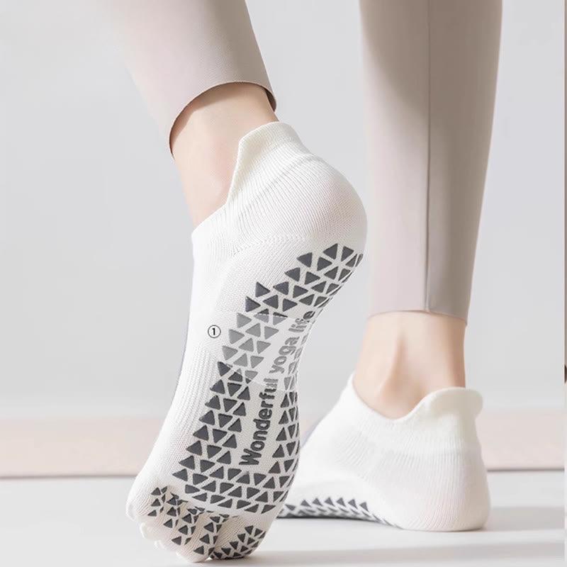 Olivenorma Five-Toe Non-Slip Grip Pilates Barre Socks for Women with Breathable Cotton Design, Toe Separation & Silicone Anti-Skid Sole Yoga Socks - image 13