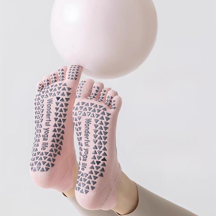 Olivenorma Five-Toe Non-Slip Grip Pilates Barre Socks for Women with Breathable Cotton Design, Toe Separation & Silicone Anti-Skid Sole Yoga Socks - image 10