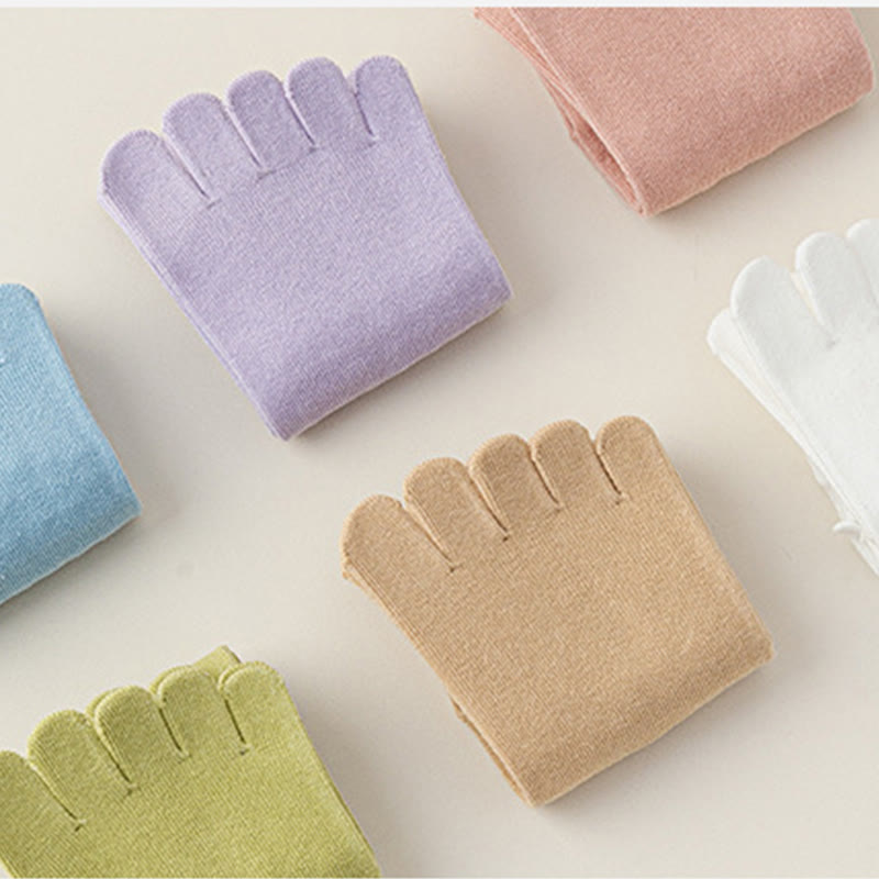 Olivenorma Lace Five-Toe Mid-Calf Breathable Anti-Slip Pilates Barre Socks for Women with Toe Separation, Elegant Lace Design & Grip Sole Yoga Socks - image 21