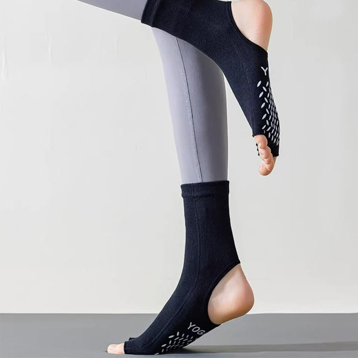 Olivenorma Women's Non-Slip Grip Pilates Barre Socks with Breathable Toe Separation & Stable Studio Training Design Open-Toe Five-Toe Yoga Socks - image 2