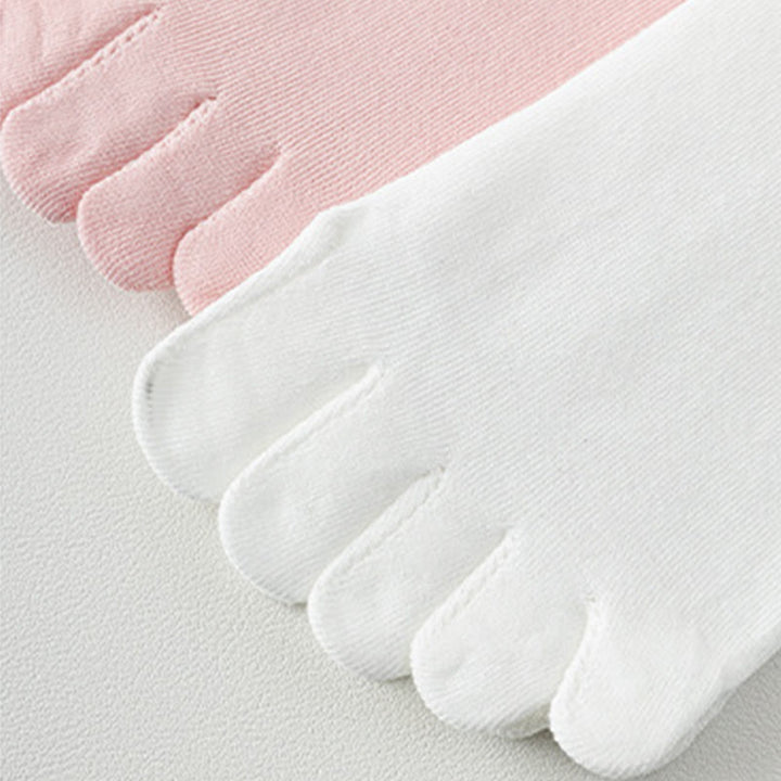 Olivenorma Silicone Non-Slip Toe Separation Mid-Calf Pilates Barre Fitness Socks for Women Breathable Five-Toe Grip Yoga Socks - image 17