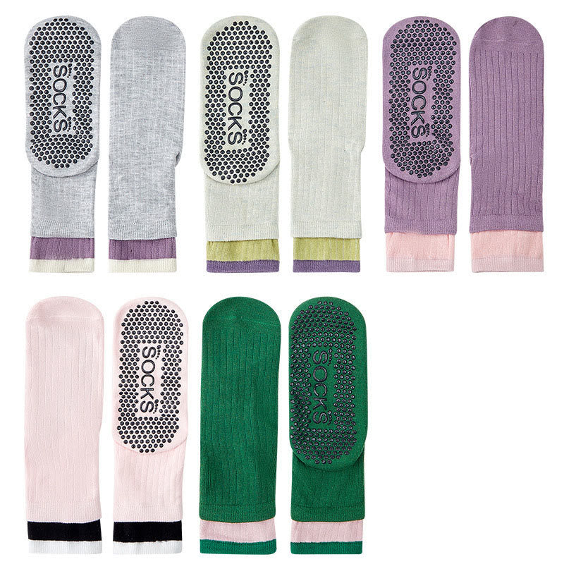 Olivenorma Floor Grip Barre Workout Socks with Breathable Cotton Comfort & Elastic Support Mid-Calf Non-Slip Pilates Yoga Socks - image 15