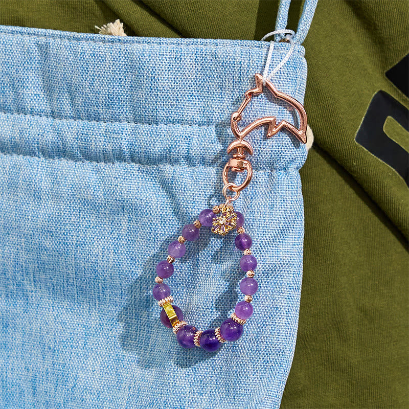 Olivenorma Amethyst Keychain Crystal Phone Strap - image 5