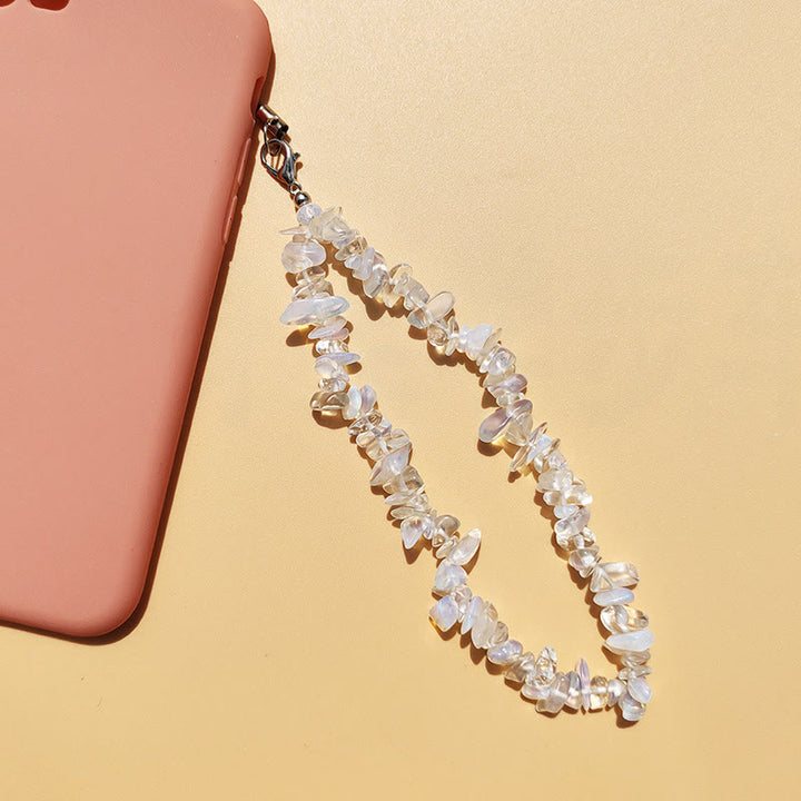 Olivenorma Natural Crystal Mix Gemstone Keychain Phone Strap - Opalite - image 1
