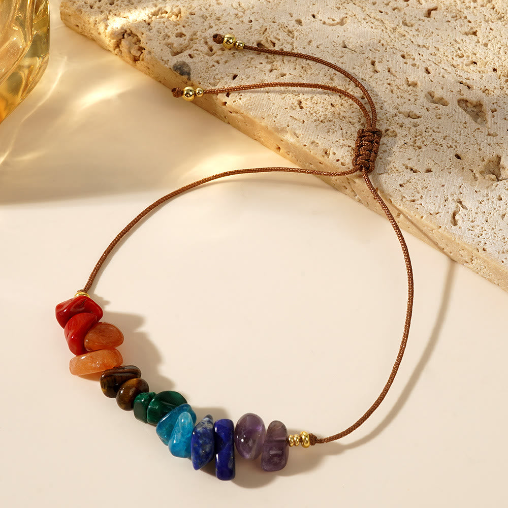 Olivenorma Citrine Tiger Eye Beaded Wax Cord Bracelet - image 2