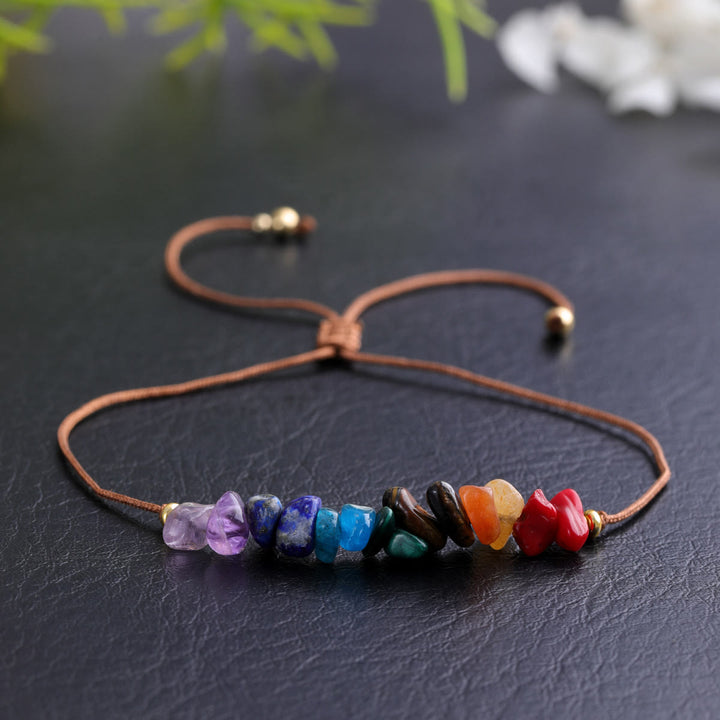 Olivenorma Citrine Tiger Eye Beaded Wax Cord Bracelet - image 1