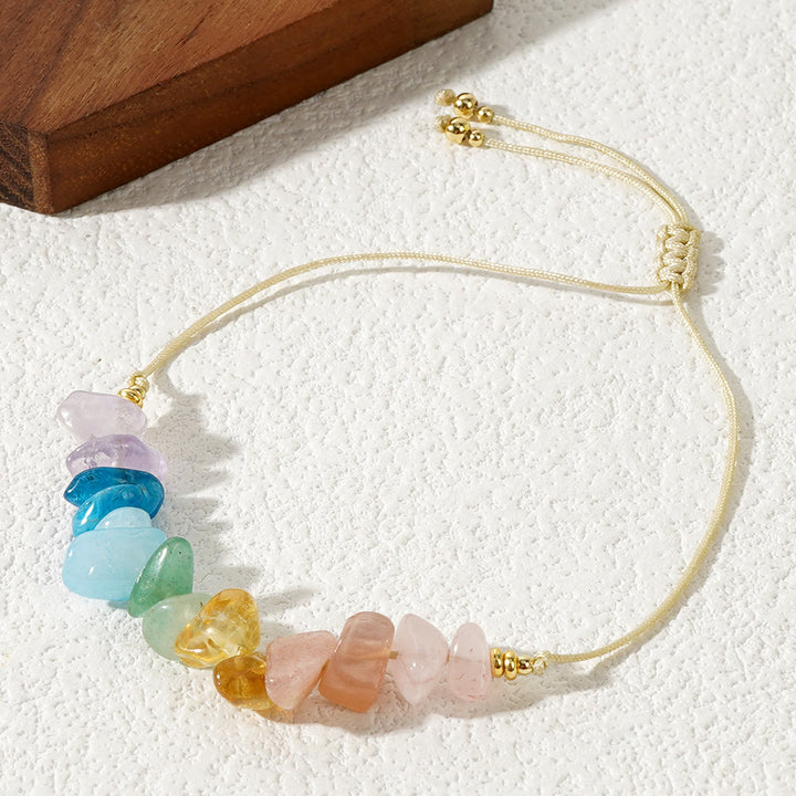 Olivenorma Colorful Chip Stone Trendy Summer Bracelet - Natural Stone - image 0