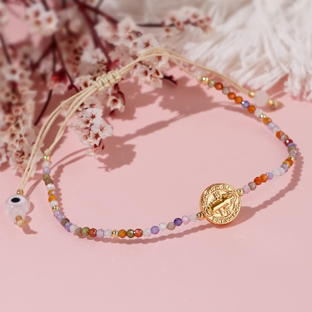 Olivenorma Colorful Stone Vintage Woven Bracelet - Natural Stone - Without Card - image 0