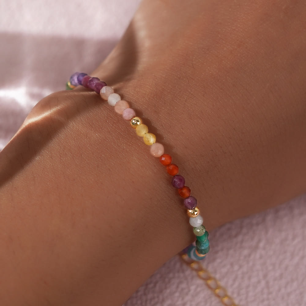 Olivenorma Boho Multicolor Natural Stone Gift Bracelet - image 2